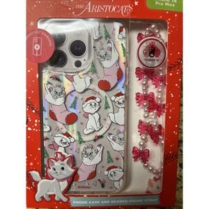 Disney Aristocats MARIE iPhone 16  Pro Max Skinnydip Case beaded strap Christmas